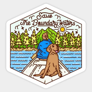 Save the BWCA Canoe Puppy Sticker